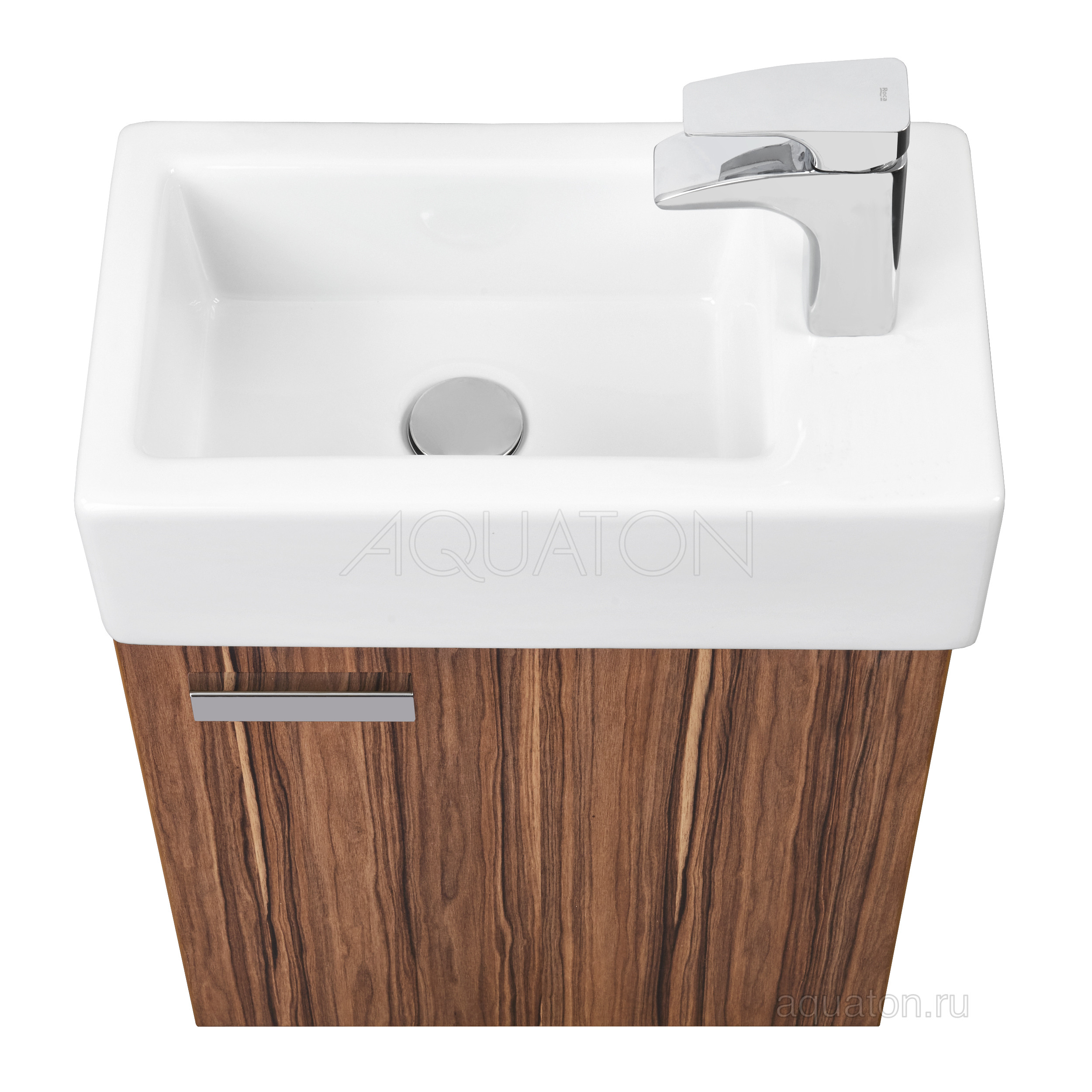 Тумба с раковиной Эрис 46 темный эбони AQUATON Эклипс 1A1727K1EK560