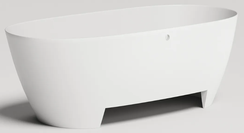 Отдельностоящая ванна Salini SOFIA LIGHT 165x75 S-Sense, глянцевая, белая, с отверстием перелива, 103611G