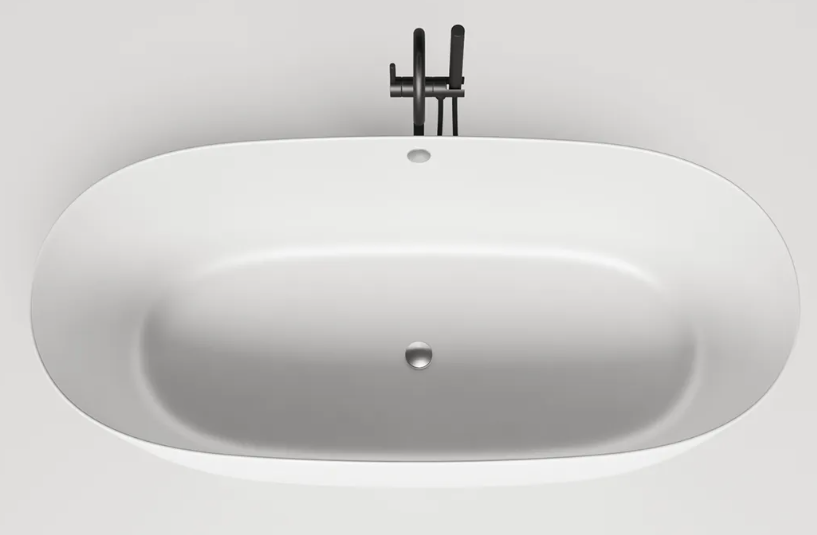 Отдельностоящая ванна Salini SOFIA LIGHT 165x75 S-Sense, глянцевая, белая, с отверстием перелива, 103611G