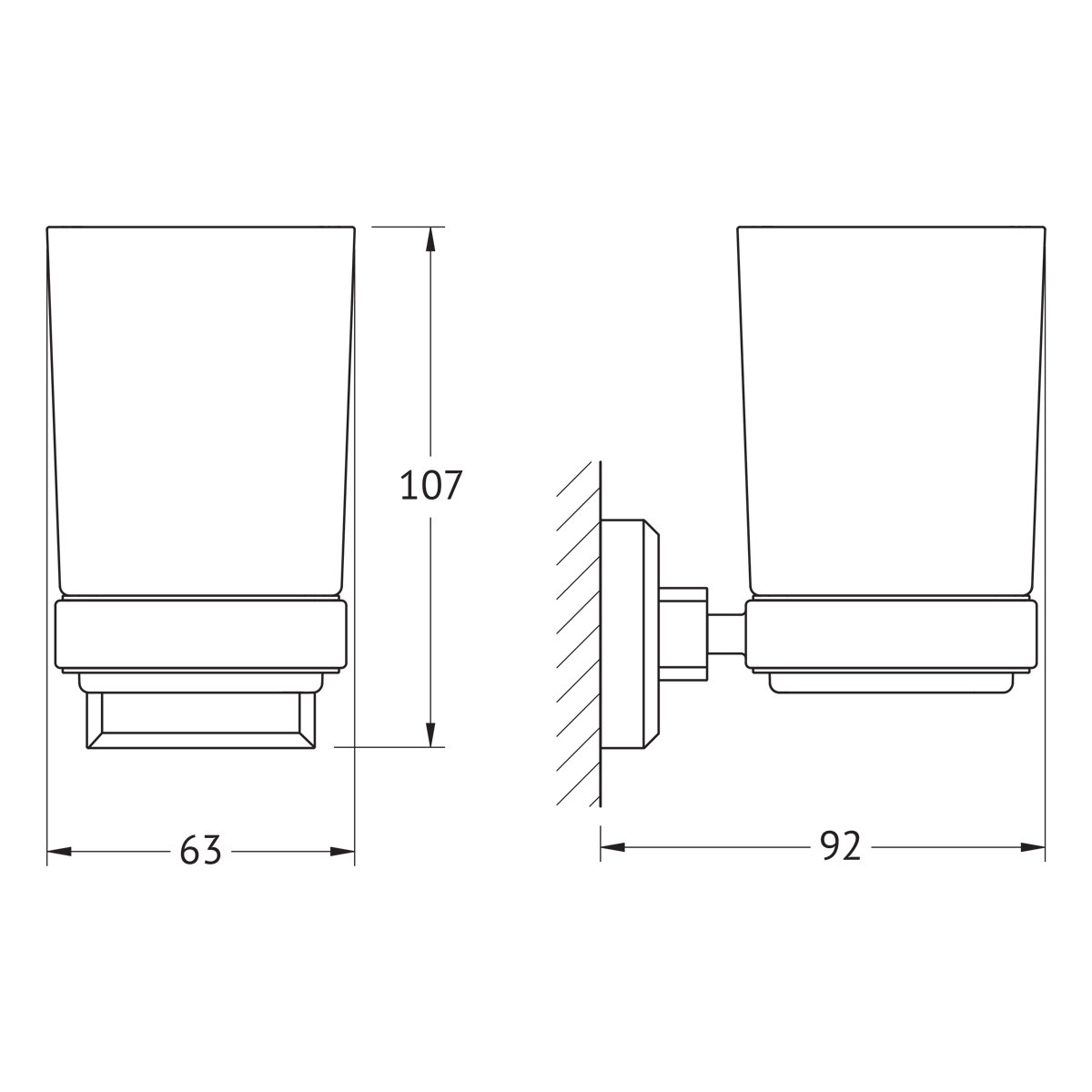Держатель со стаканом хром Artwelle Hagel 9921A