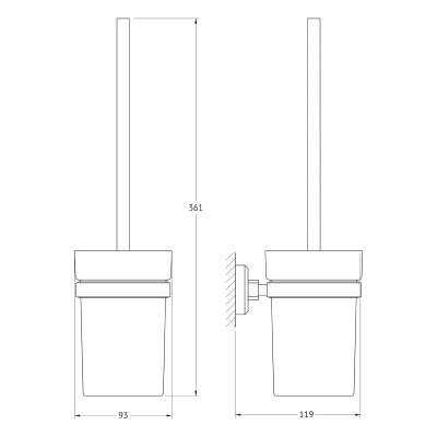 Держатель с туалетным ершиком хром Artwelle Hagel 9929A