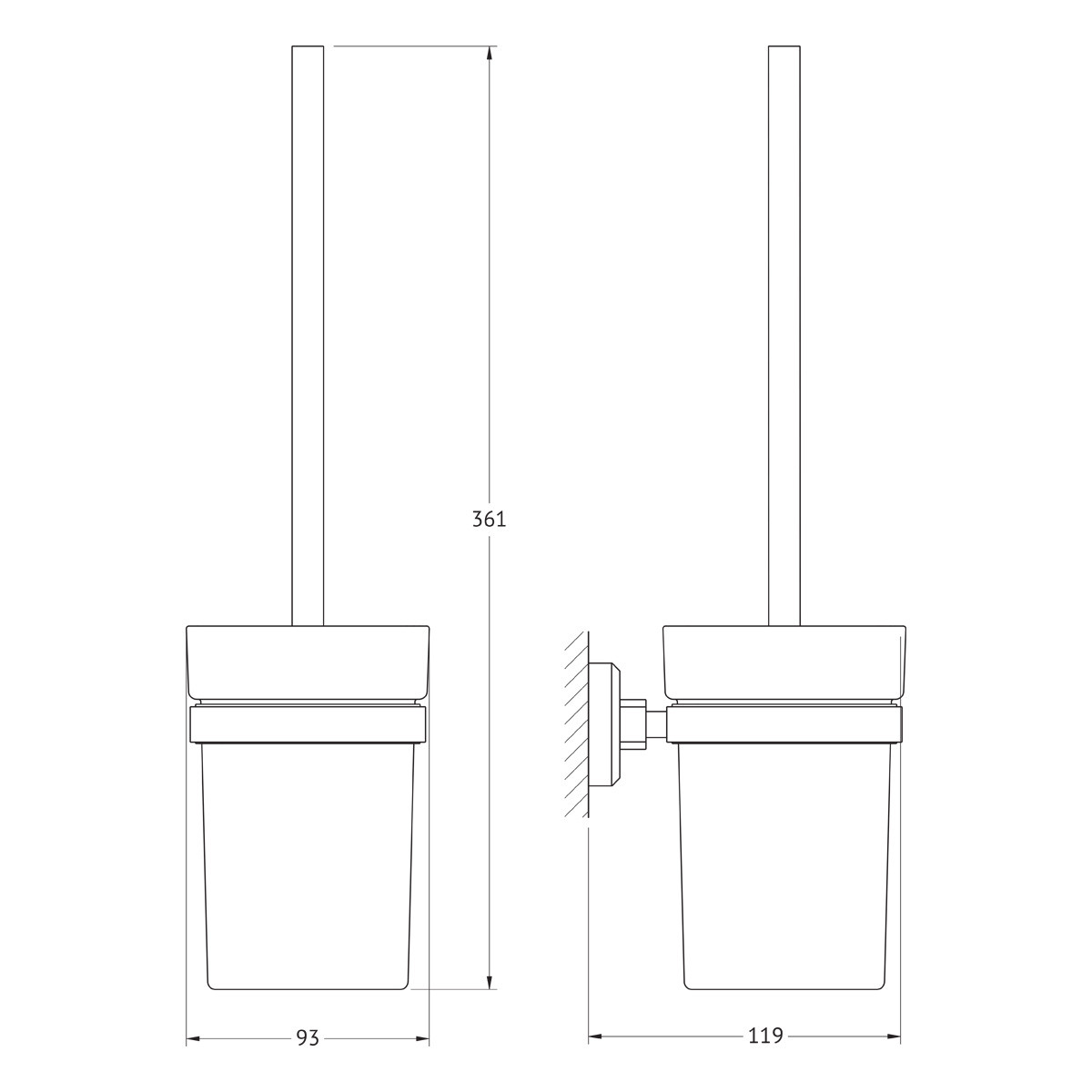 Держатель с туалетным ершиком хром Artwelle Hagel 9929A