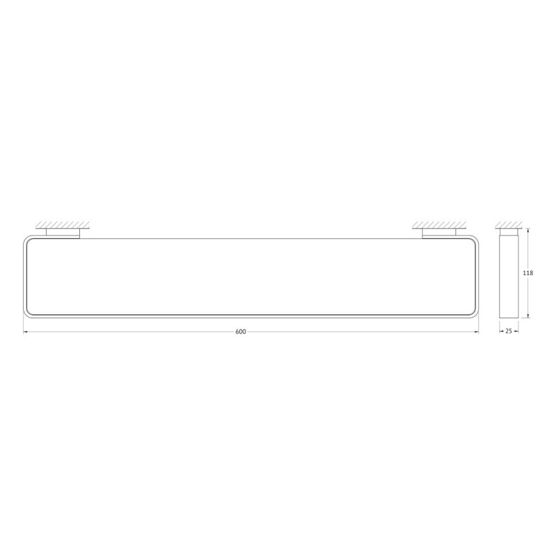 Полка с держателями хром Artwelle Regen 832760A