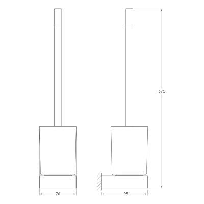 Держатель с туалетным ершиком хром Artwelle Regen 8329