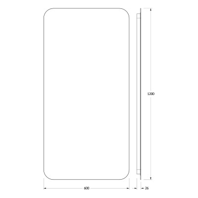 Зеркало 60х120см со светильником 34W Defesto DF 2808
