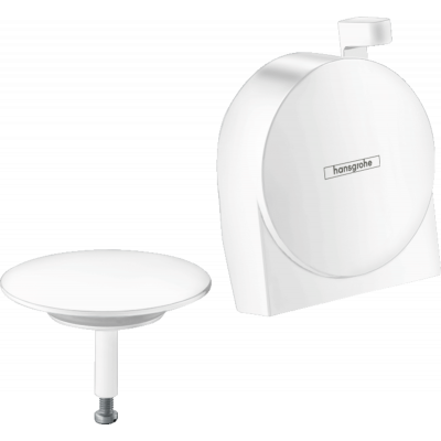 Комплект для наполнения ванны Hansgrohe Exafill S, комплект для слива и перелива, матовый белый, 58117700