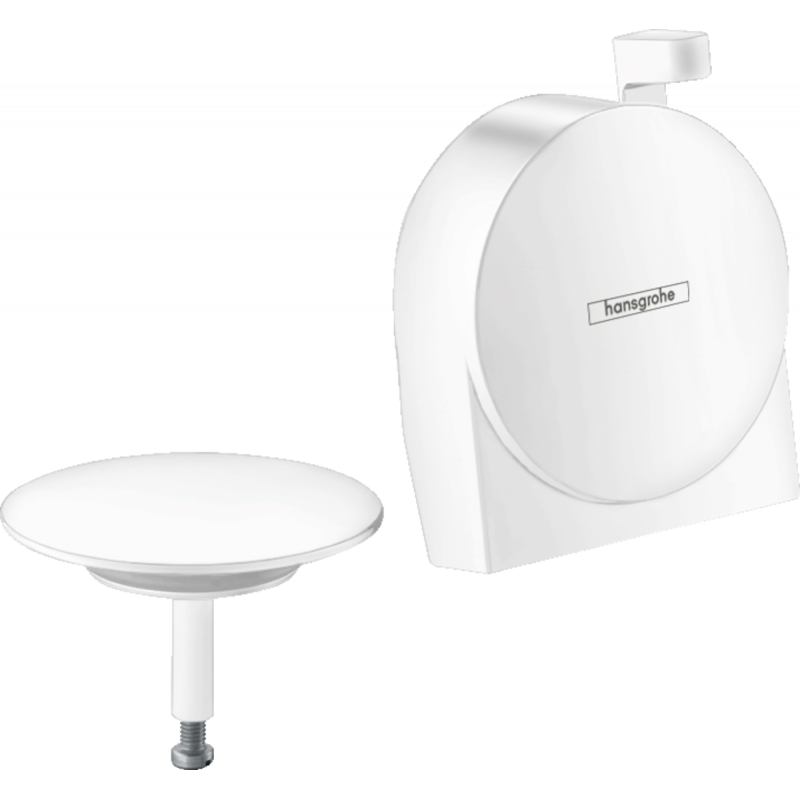 Комплект для наполнения ванны Hansgrohe Exafill S, комплект для слива и перелива, матовый белый, 58117700