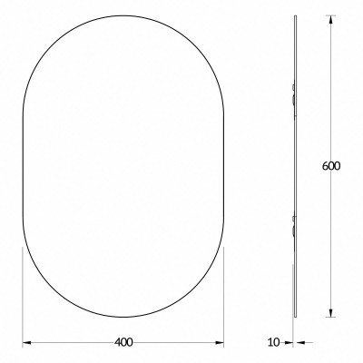 Зеркало со шлифованной кромкой 40x60см Evoform Primary BY 0133