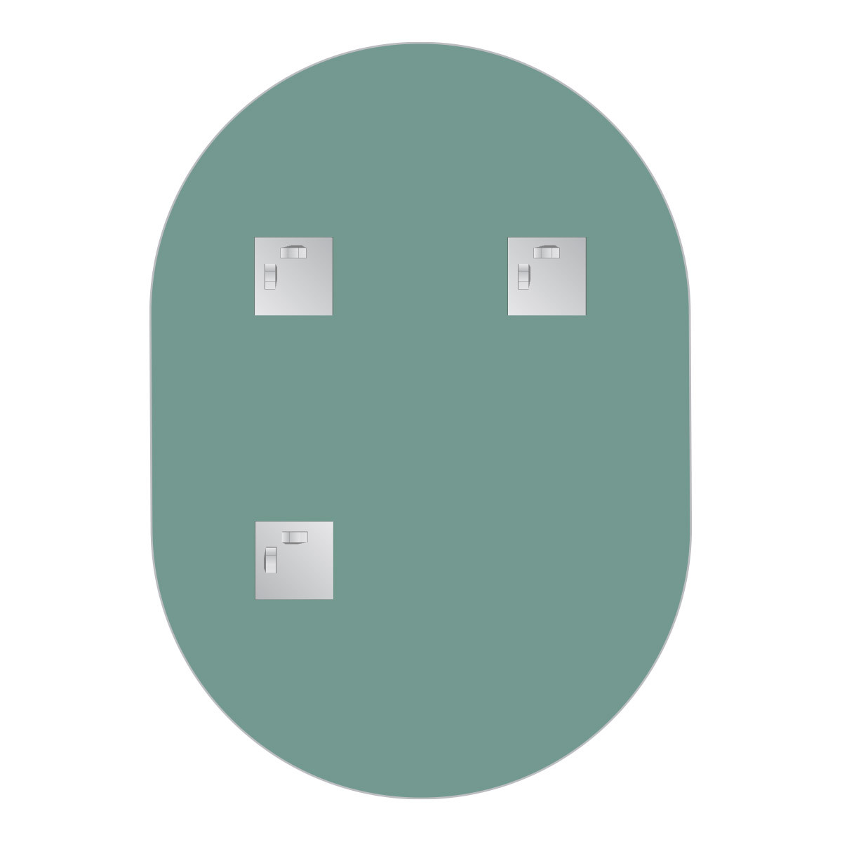 Зеркало со шлифованной кромкой 50x70см Evoform Primary BY 0134