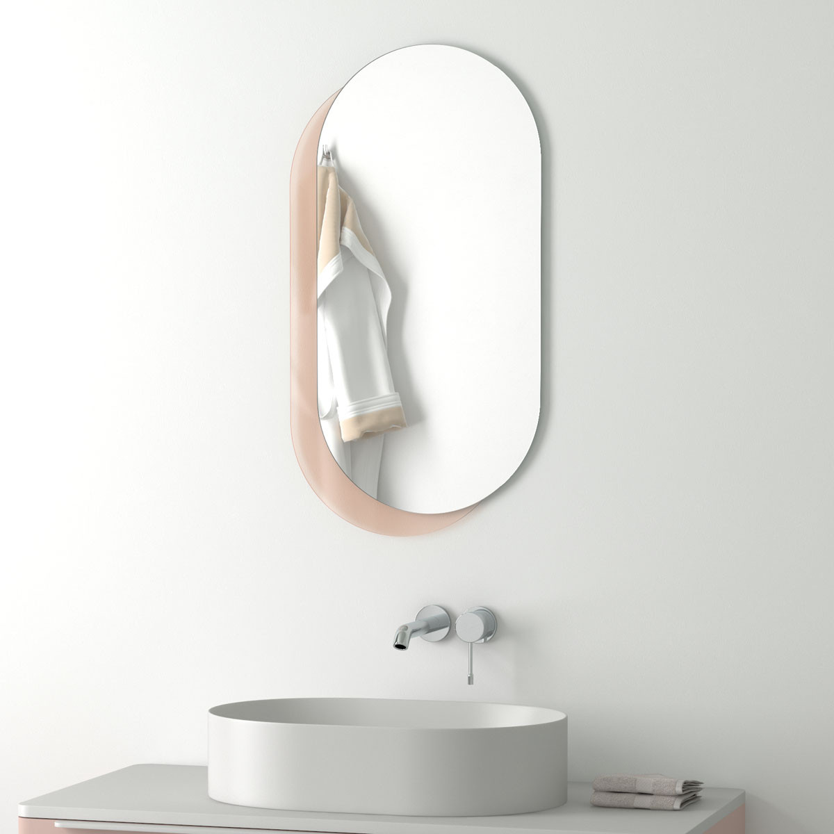 Зеркало на стеклянном основании 55x104см Evoform Double BY 0302