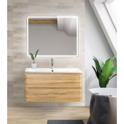 База под раковину подвесная с двумя выкатными ящиками 1000x450x500  BelBagno ALBANO-900, Rovere Rustico