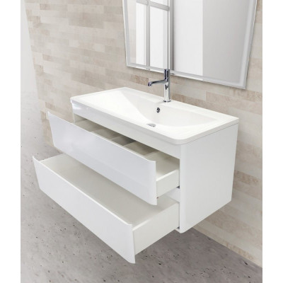 База под раковину подвесная с двумя выкатными ящиками 900x450x500 BelBagno ALBANO-900, Pino Scania
