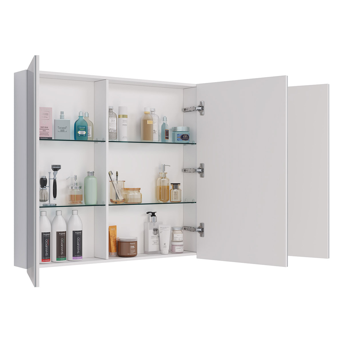 Зеркальный шкаф 90x80см Lemark Universal LM90ZS-U