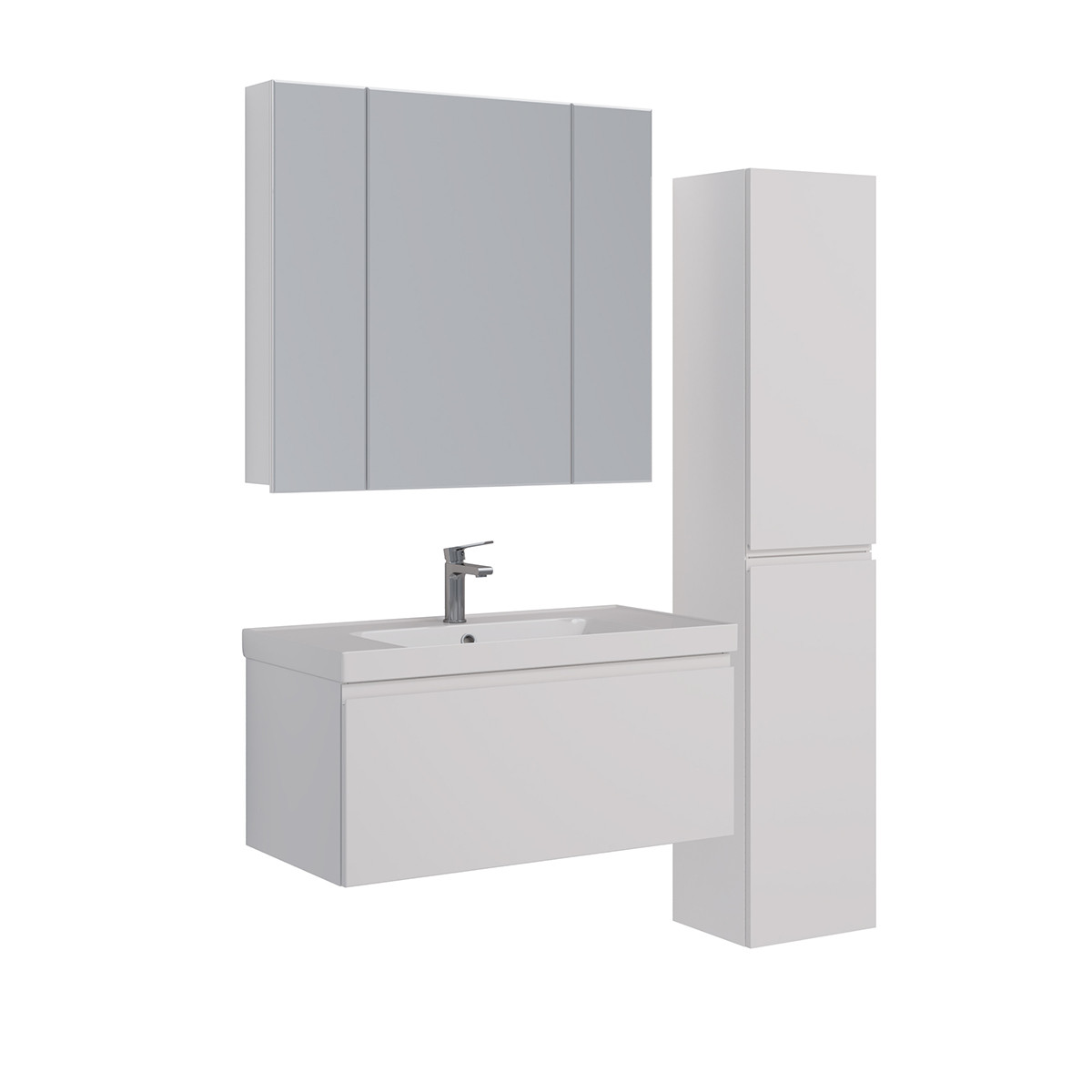 Зеркальный шкаф 90x80см Lemark Universal LM90ZS-U