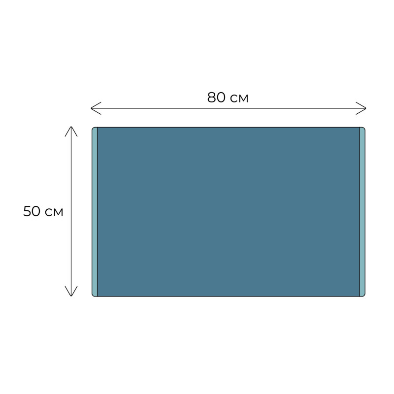 Коврик для ванной голубой 50x80см Fixsen FX-8010C