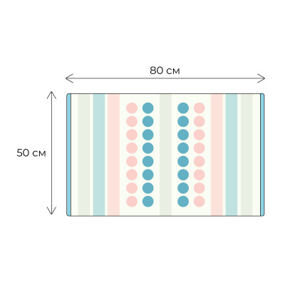 Коврик для ванной 50x80см Fixsen Lotus FX-8030W