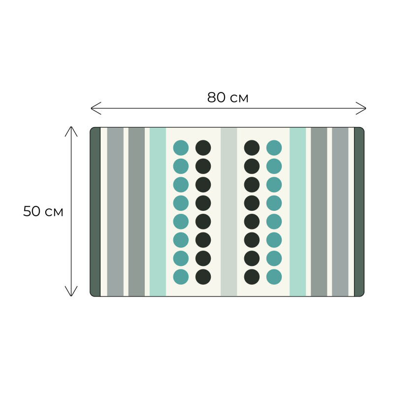 Коврик для ванной 50x80см Fixsen Lotus FX-8030Y