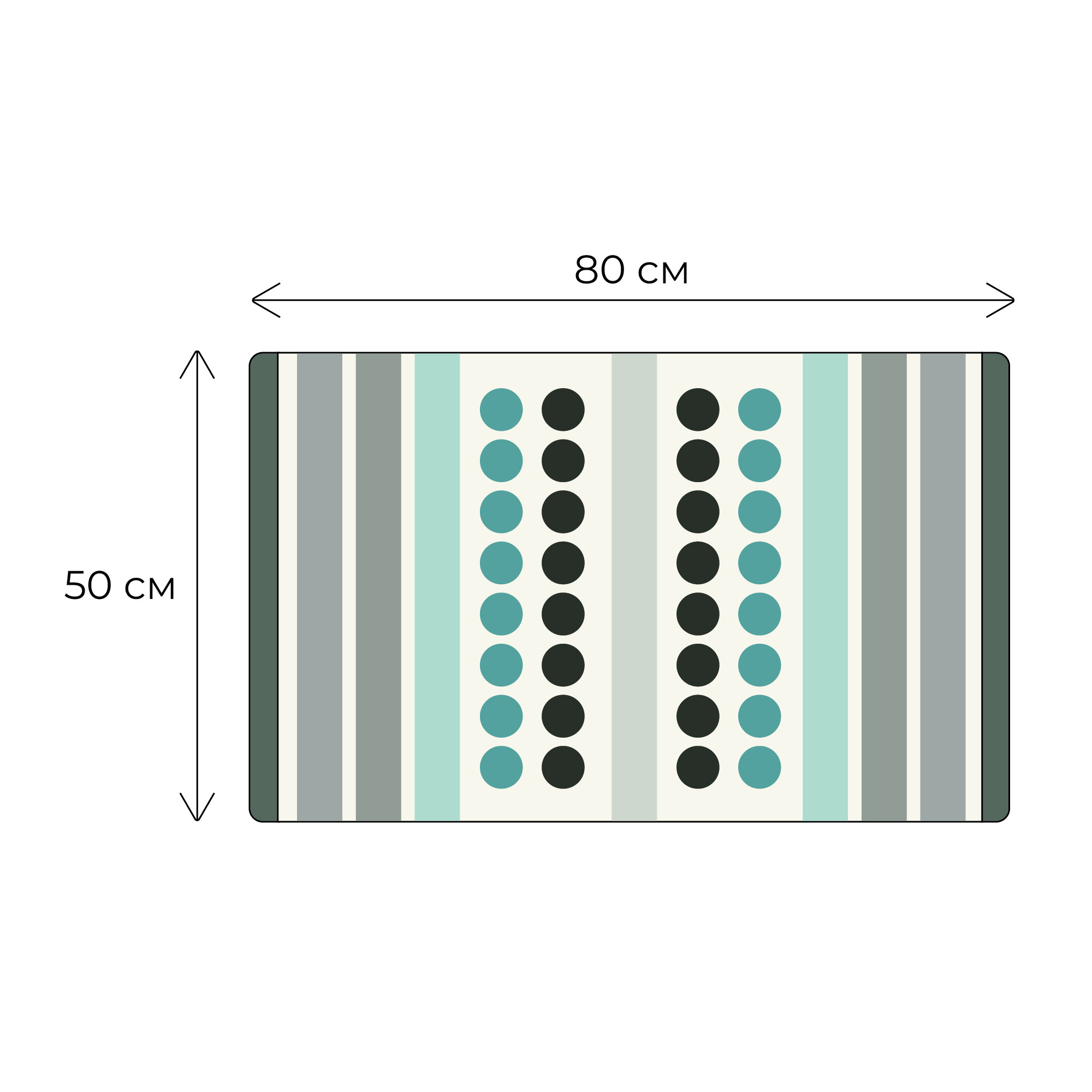 Коврик для ванной 50x80см Fixsen Lotus FX-8030Y