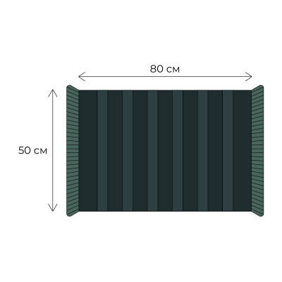 Коврик для ванной серый 50x80см Fixsen Sandal FX-8020K