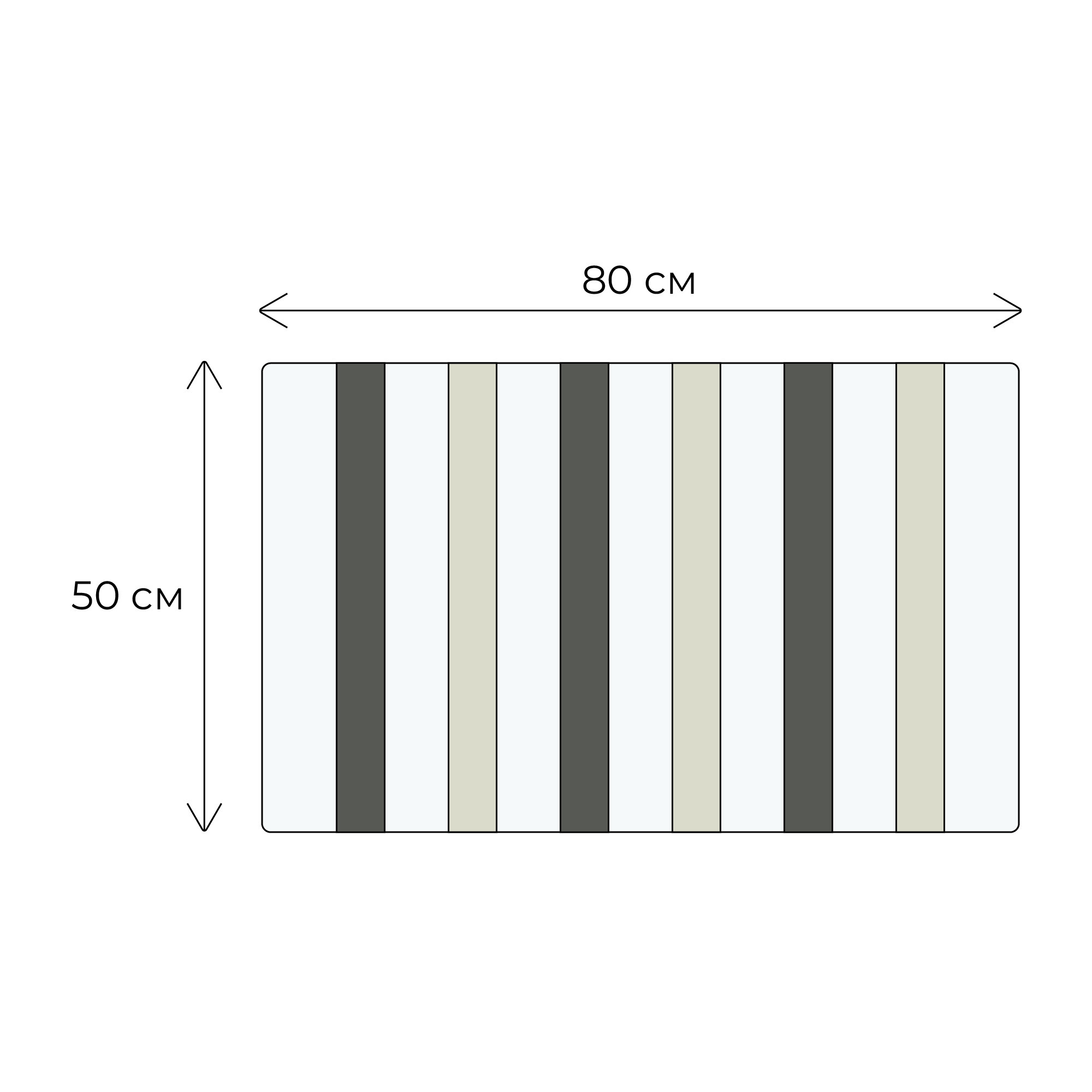 Коврик для ванной 50x80см Fixsen Amber FX-8040Z