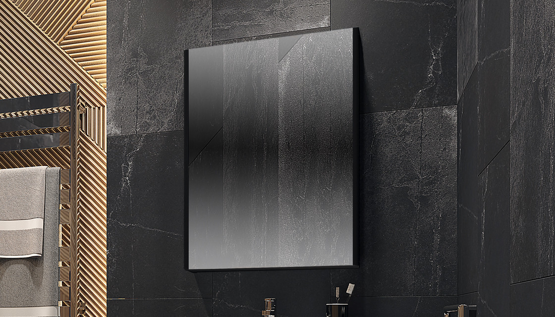 Зеркальный шкаф черный 60см Velvex Klaufs zsKLA.60-217