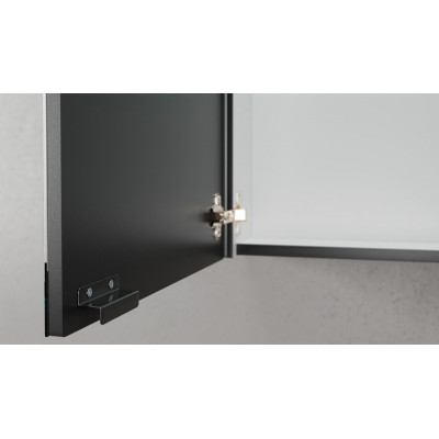 Зеркальный шкаф черный 80см Velvex Klaufs zsKLA.80-217
