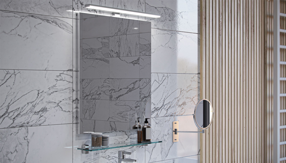 Зеркалос LED светильником 60см Velvex Klaufs zkKLA.60-14