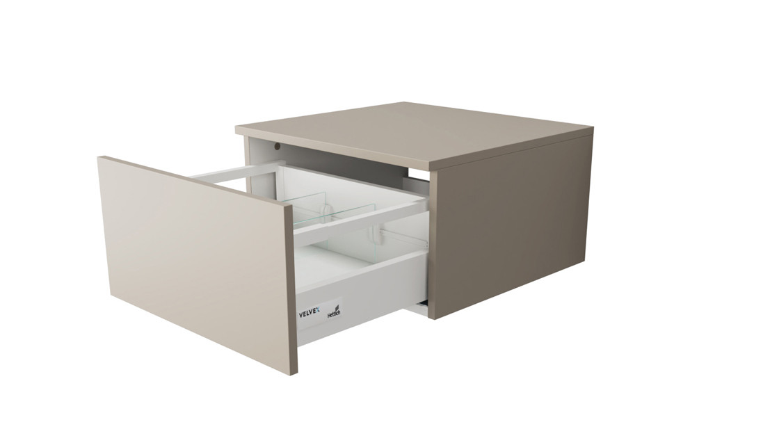 Тумба под раковину подвесная 50см бежевая Velvex Unique Unit tpUNI.50.H27.Y-215