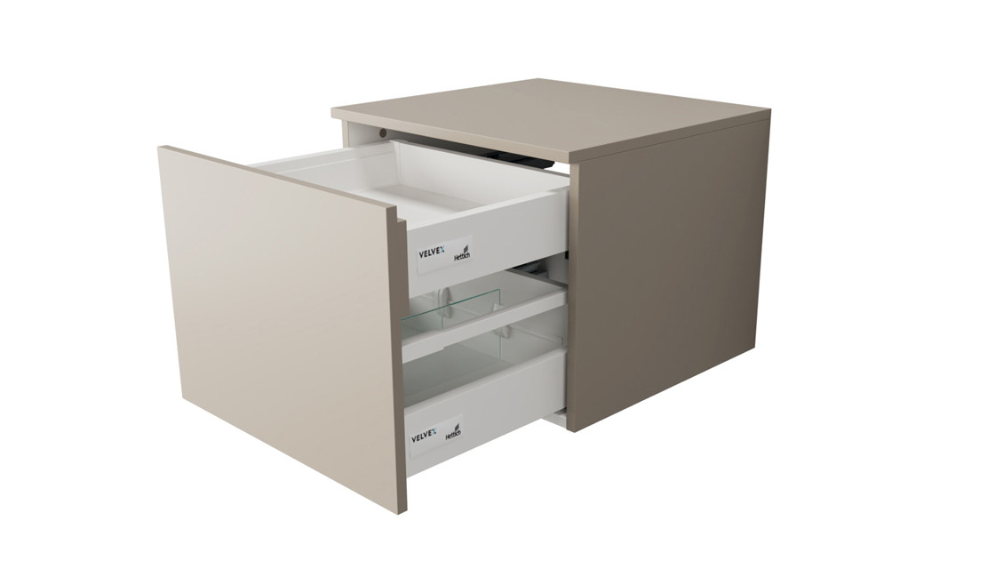 Тумба под раковину подвесная 50см бежевая Velvex Unique Unit tpUNI.50.H40.Y.VY-215