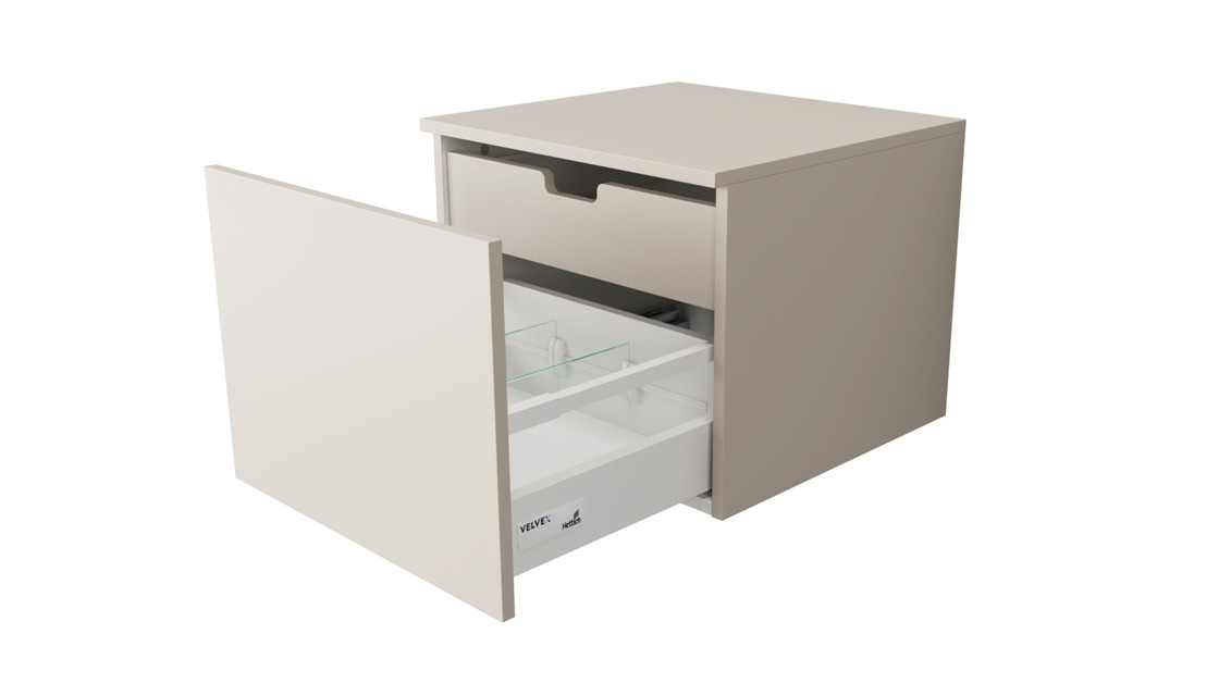 Тумба под раковину подвесная 50см шампань Velvex Unique Unit tpUNI.50.H40.Y.VY-221
