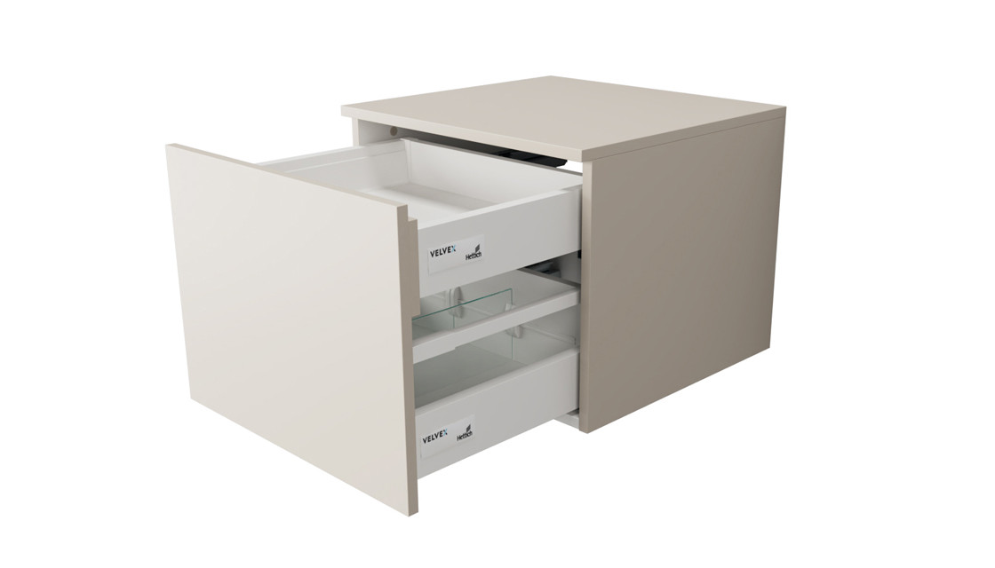 Тумба под раковину подвесная 50см шампань Velvex Unique Unit tpUNI.50.H40.Y.VY-221