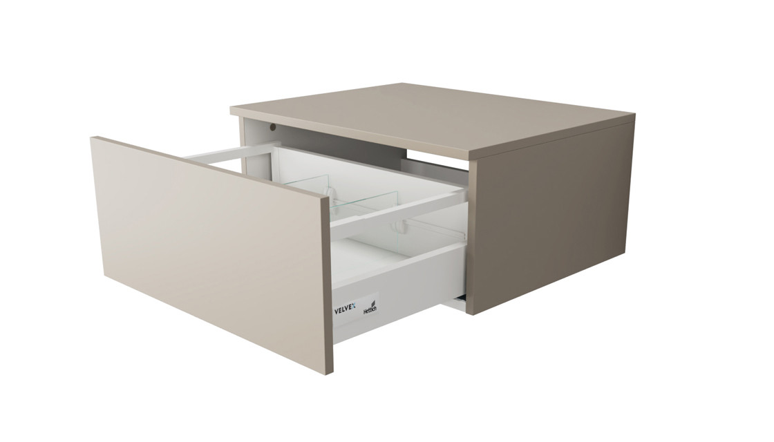 Тумба под раковину подвесная 60см бежевая Velvex Unique Unit tpUNI.60.H27.Y-215
