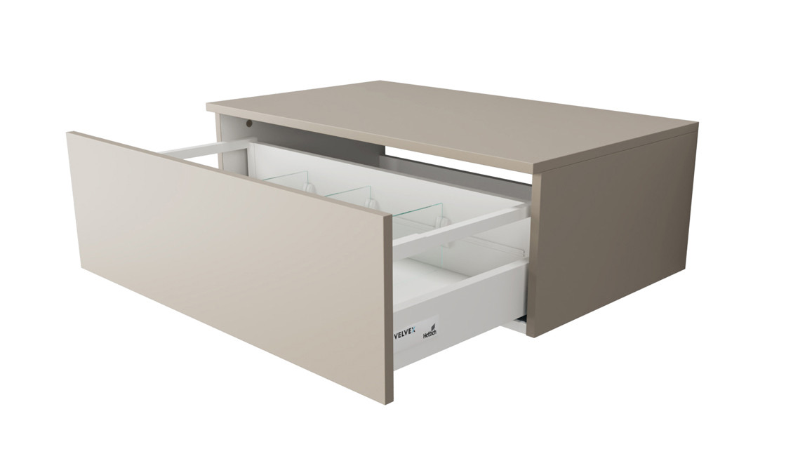 Тумба под раковину подвесная 80см бежевая Velvex Unique Unit tpUNI.60.H40.Y.VY-215