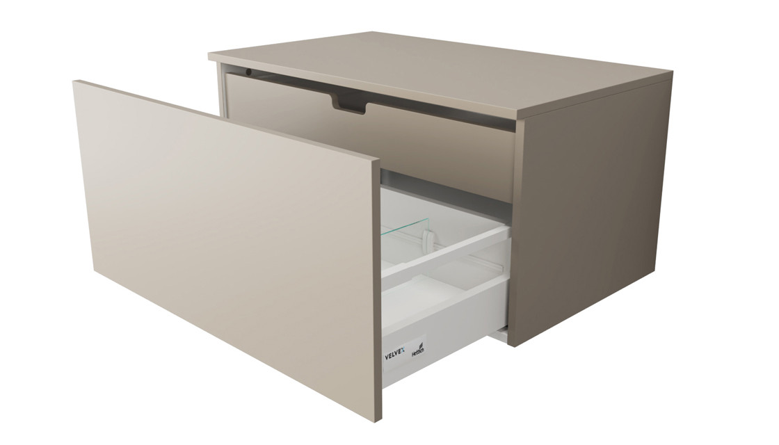 Тумба под раковину подвесная 80см бежевая Velvex Unique Unit tpUNI.80.H40.Y.VY-215