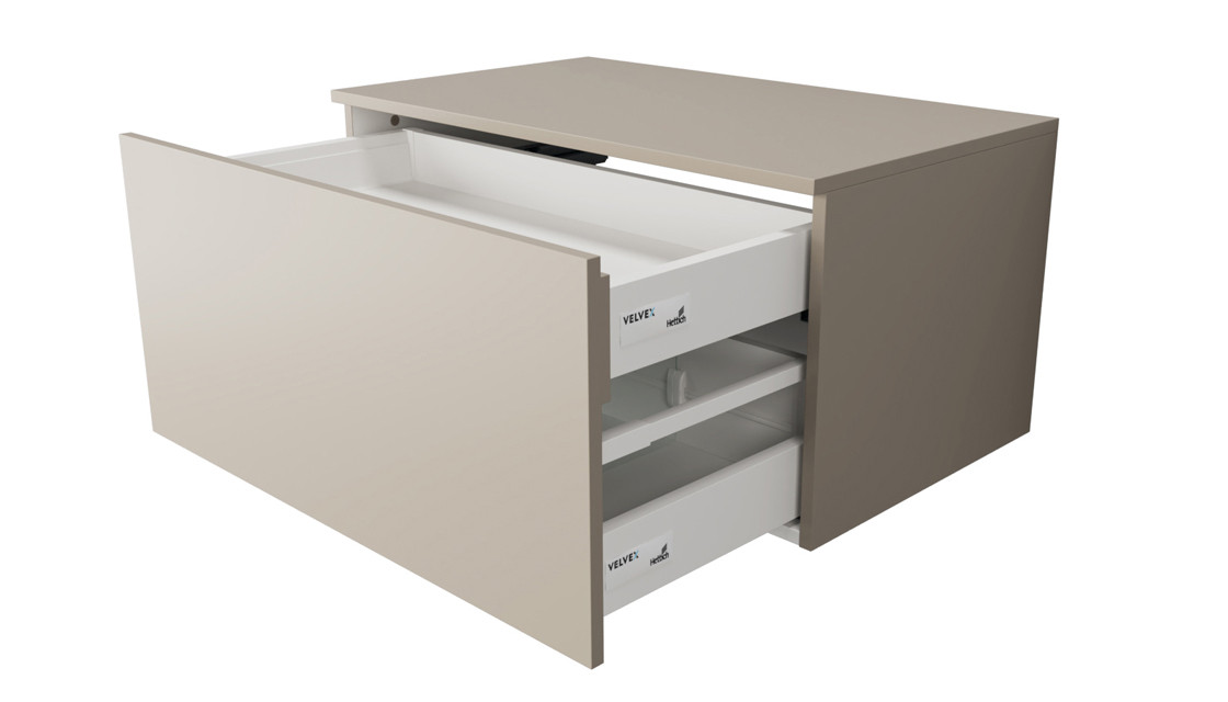 Тумба под раковину подвесная 80см бежевая Velvex Unique Unit tpUNI.80.H40.Y.VY-215