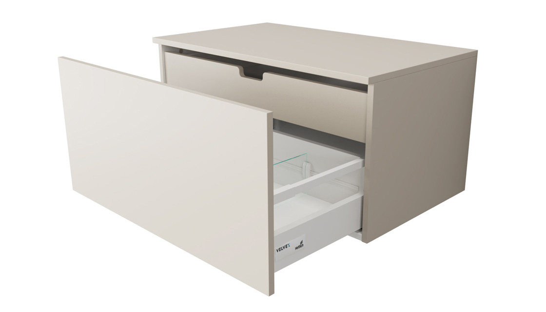 Тумба под раковину подвесная 80см шампань Velvex Unique Unit tpUNI.80.H40.Y.VY-221