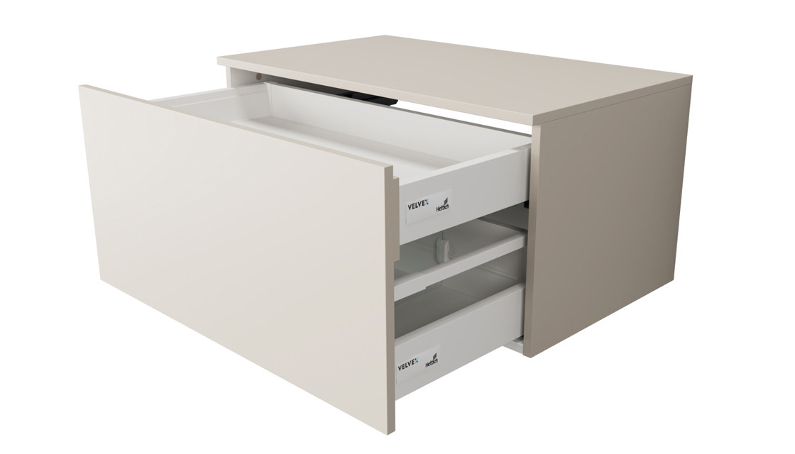 Тумба под раковину подвесная 80см шампань Velvex Unique Unit tpUNI.80.H40.Y.VY-221