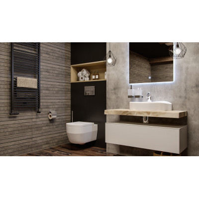 Накладная раковина из мрамора белая 70см Velvex Loft rkFEL.60-81