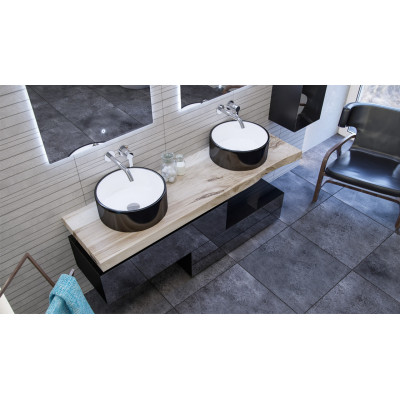 Тумба под раковину подвесная 95см черная Velvex Loft tpFEL.95-44.213