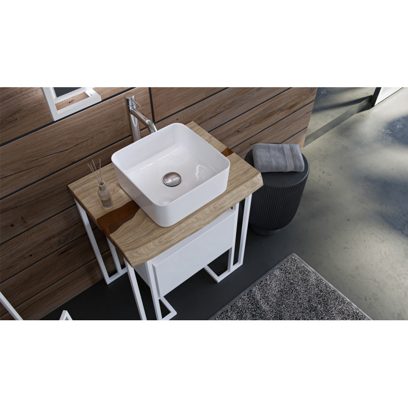 Тумба под раковину подвесная 45см белая Velvex Loft tpGEL.45-43.21