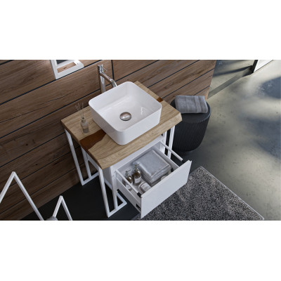 Тумба под раковину подвесная 45см белая Velvex Loft tpGEL.45-43.21