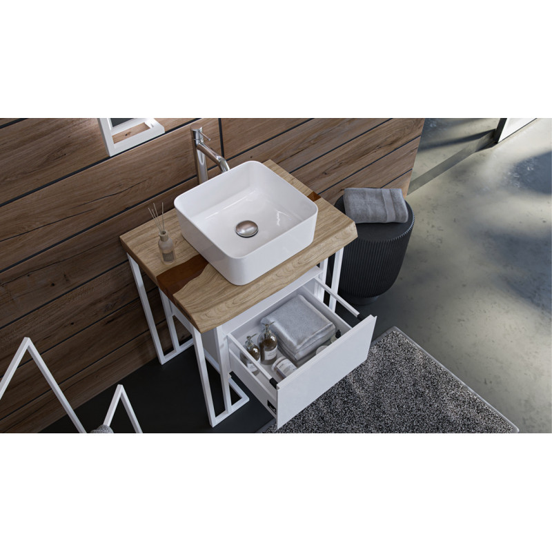 Тумба под раковину подвесная 45см белая Velvex Loft tpGEL.45-43.21