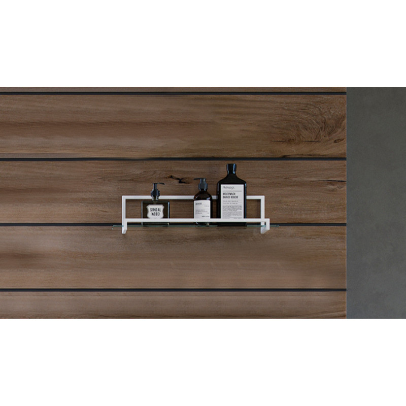 Стеклянная полка с держателем 45см белая Velvex Loft pkGEL.45-58