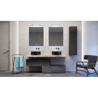 Шкаф-пенал подвесной черный 33см Velvex Loft ppFEL.120-21.44