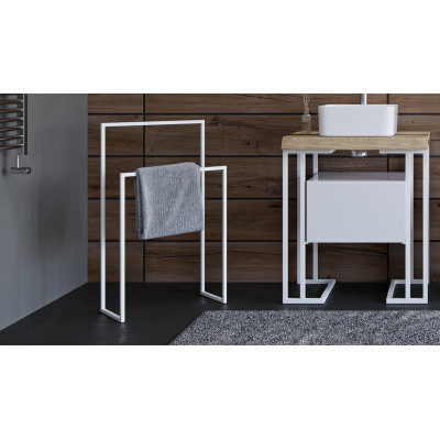 Полотенцедержатель напольный белый Velvex Loft plGEL.45-58
