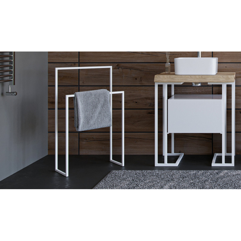 Полотенцедержатель напольный белый Velvex Loft plGEL.45-58