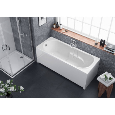 Акриловая ванна 170х75см белая Berges Lumbo 050003
