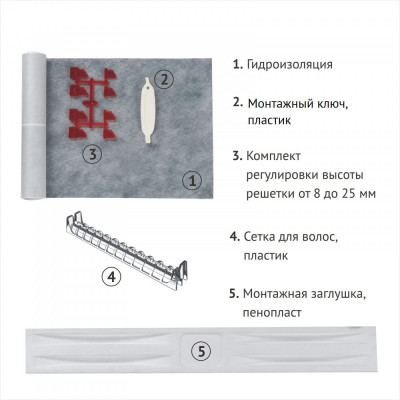 Линейный трап 75см матовый хром Berges Super Line 090082