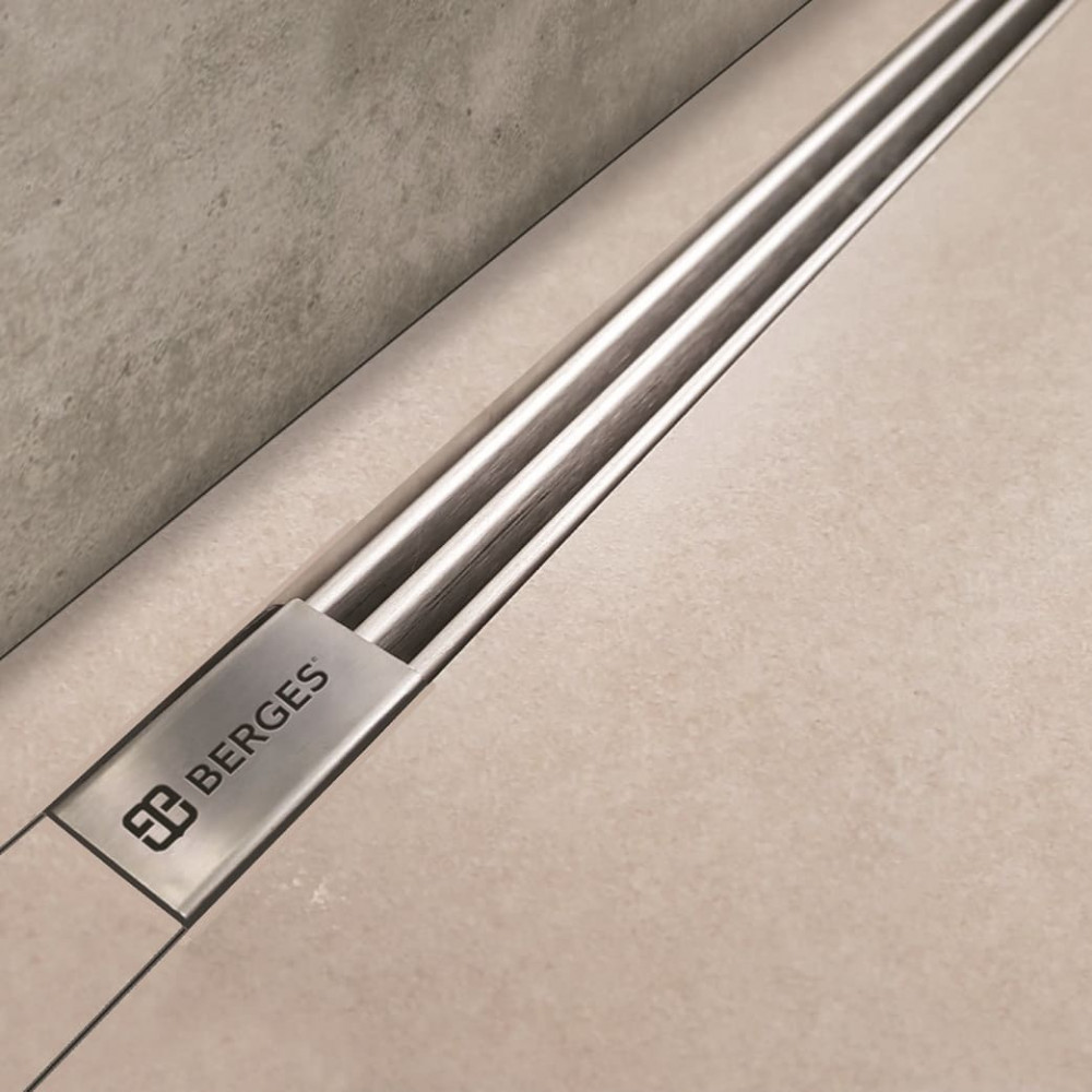 Линейный трап 120см матовый хром Berges Super Slim 090184
