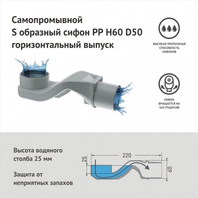 Линейный трап 50см черный матовый Berges C1 Norma 095136